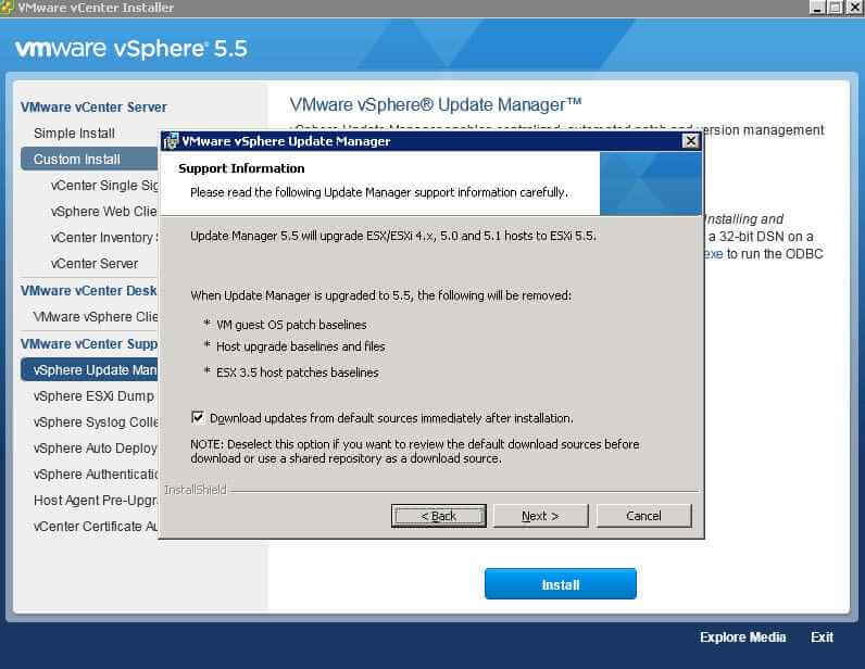 Как обновить Vcenter с 5.1 до 5.5 — часть 3. Обновляем Update Manager Server-07