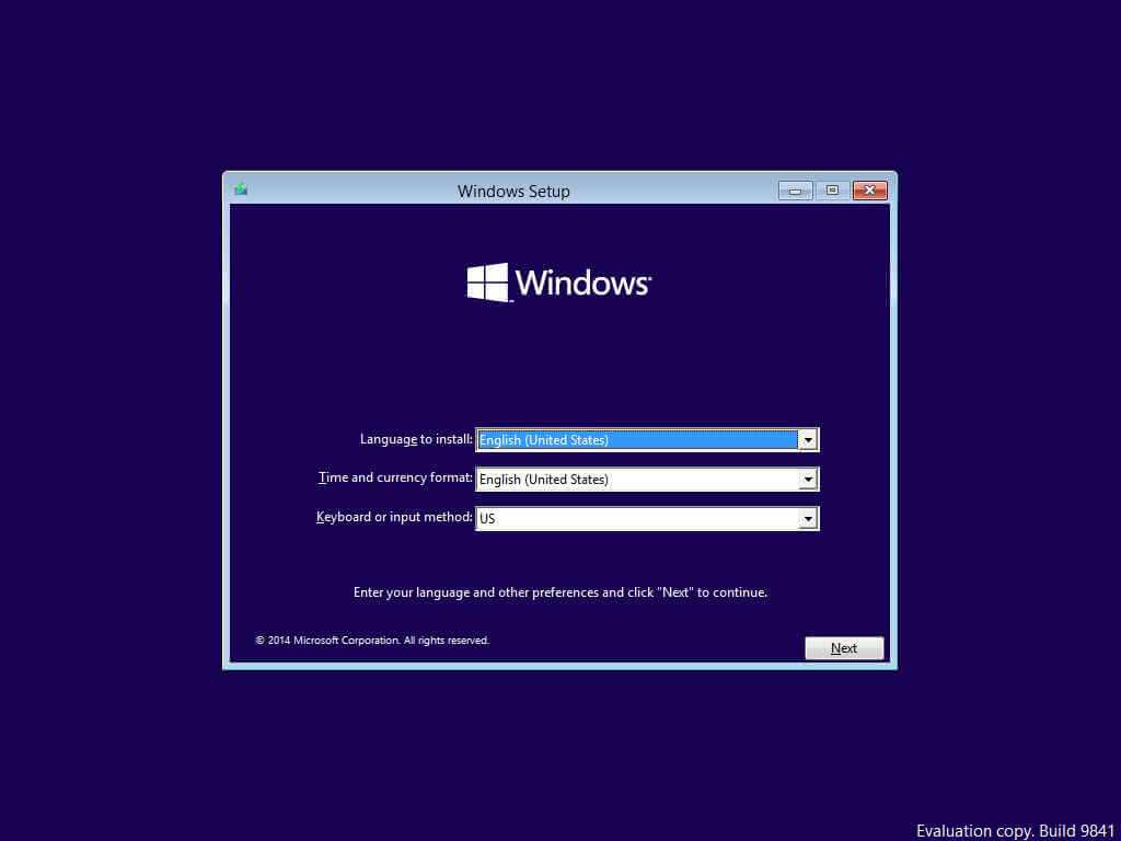 Устанавливаем Windows 10 (TechnicalPreview)-01