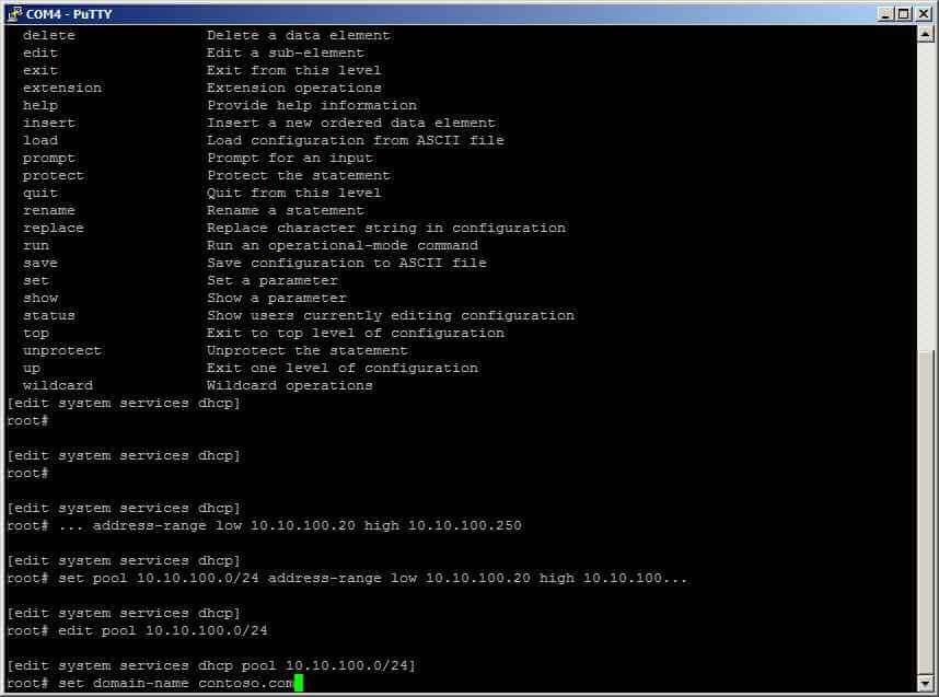 Как настроить DHCP сервер на Juniper SRX-06