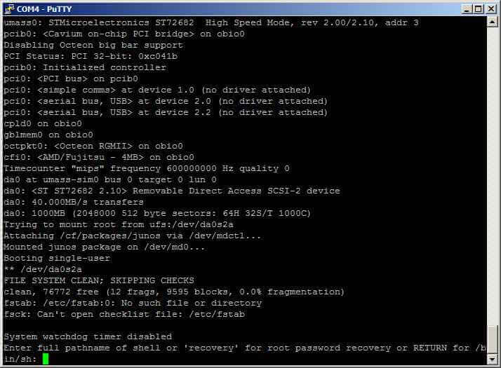 Как сменить пароль root в Juniper SRX-03