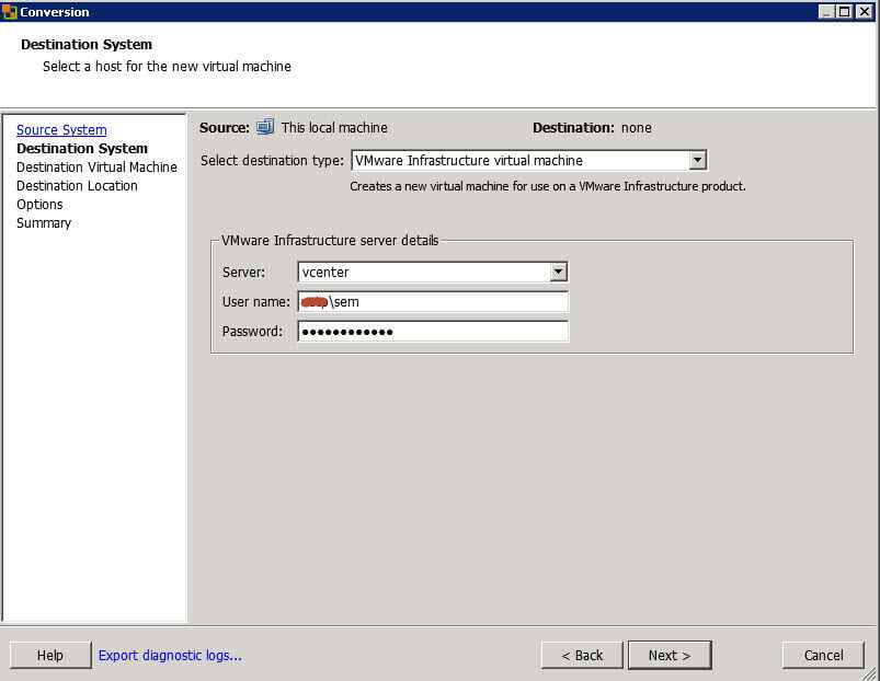 Kak virtualizovat fizicheskiy server s pomoshhyu VMware vCenter Converter Standalone 5.x.x 03