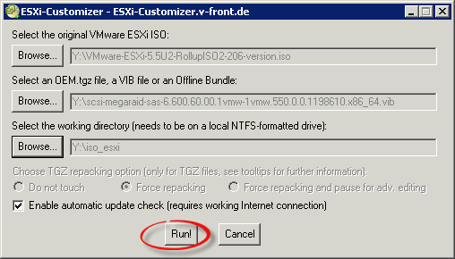 Как добавить (интегрировать) драйвер в установочный ISO-образ ESXi 5.х.х-05