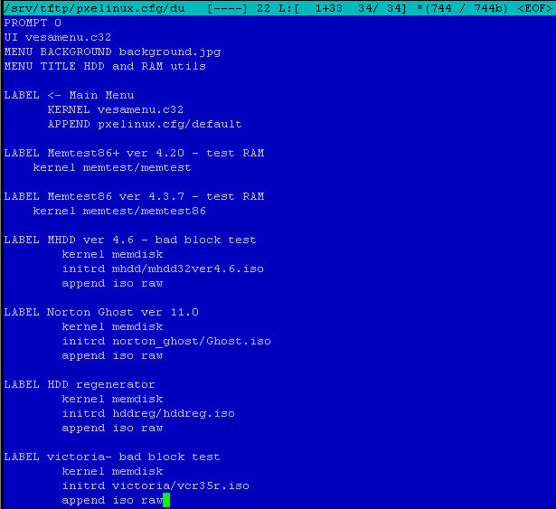 Как установить загрузочный PXE сервер для установки Windows, Linux, ESXI 5.5-12 часть. Добавляем Victoria-04