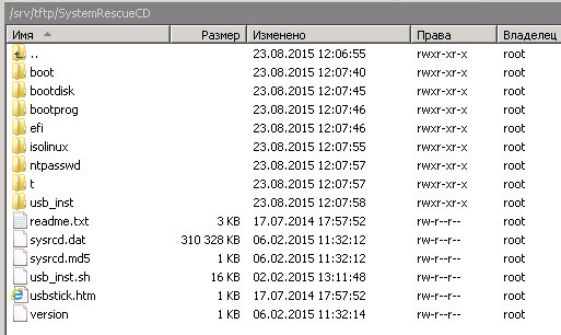 Как установить загрузочный PXE сервер для установки Windows, Linux, ESXI 5.5-17 часть. Добавляем SystemRescueCD-03