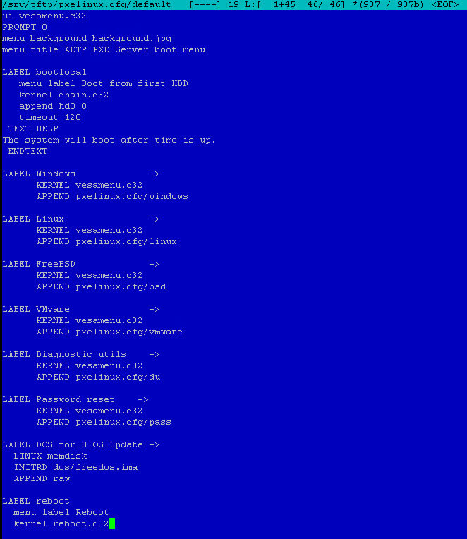 Как установить загрузочный PXE сервер для установки Windows, Linux, ESXI 5.5-18 часть. Добавляем NT Password Registry Editor-04