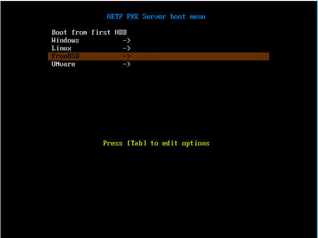 Как установить загрузочный PXE сервер для установки Windows, Linux, ESXI 5.5-6 часть. Добавляем FreeBSD-04
