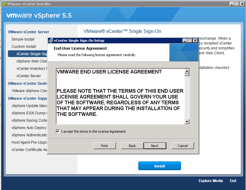 обновление vmware vcenter 5.1 +на 5.5