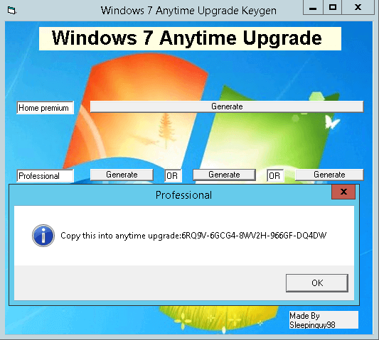 ключ программы обновления Windows Anytime Upgrade скачать - фото 11