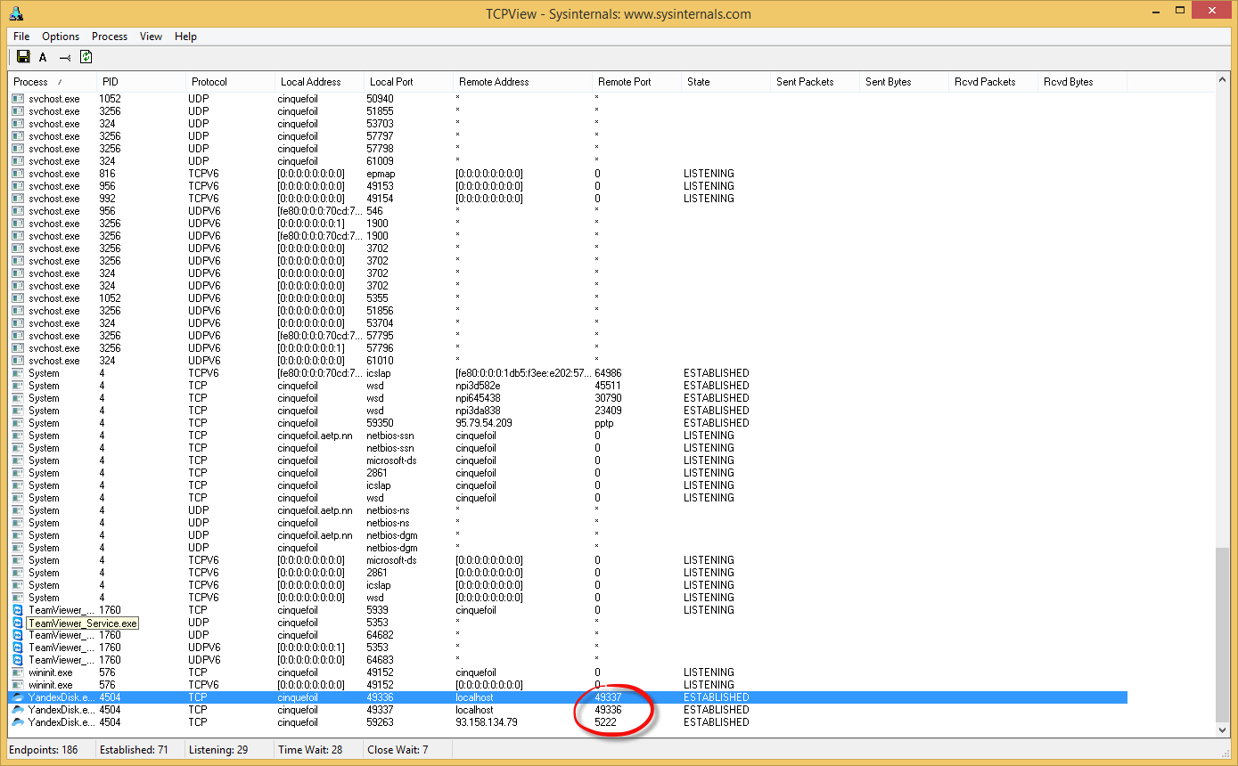 Утилита TCPView. Как определить какие порты слушает ваш компьютер. Сетевые утилиты 5 часть-06
