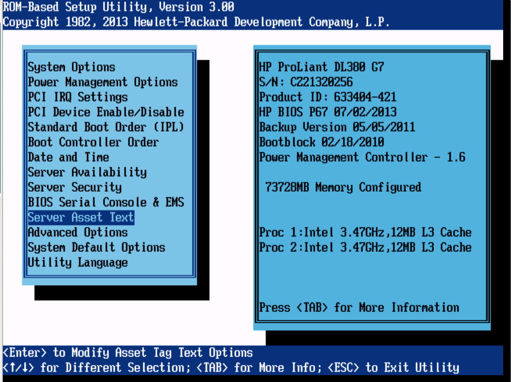 Обзор BIOS на сервере HP ProLiant DL380 G7-14-1