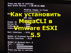 Как установить MegaCLI в Vmware ESXI 5.5