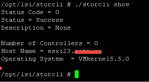 ./storcli show