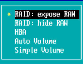 adaptec raid Controller Mode