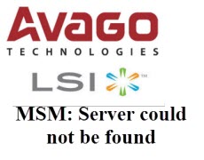 MSM Server could not be found
