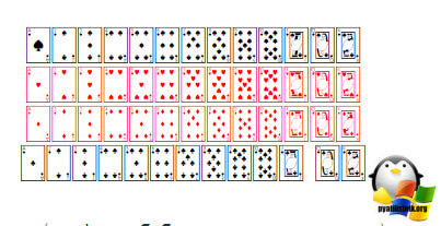 Стандартная колода из 52 карт