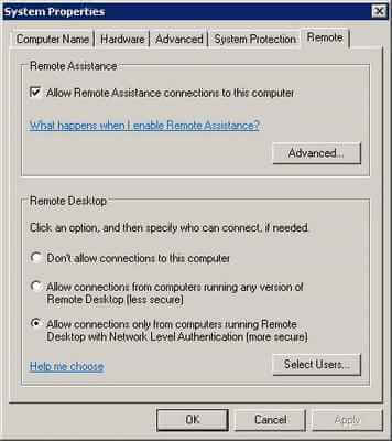 Включаем Проверку на уровне сети (Network Level Authentication) в Windows XP SP3-01