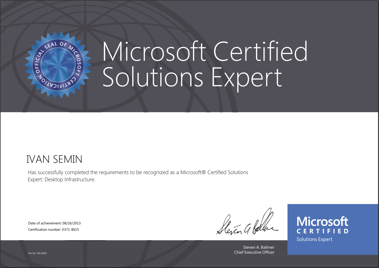 Сертификаты microsoft MSCE по Windows 8.1 70-416