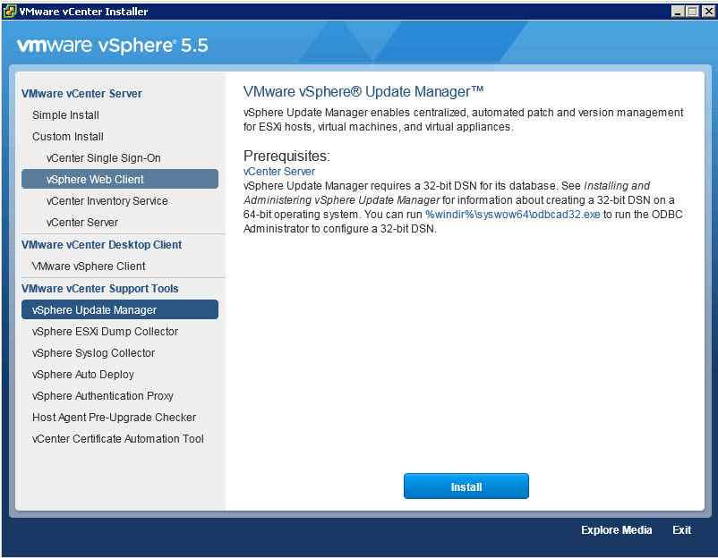 Как обновить Vcenter с 5.1 до 5.5 — часть 3. Обновляем Update Manager Server-01