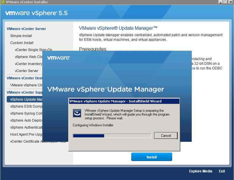 Как обновить Vcenter с 5.1 до 5.5 — часть 3. Обновляем Update Manager Server-03