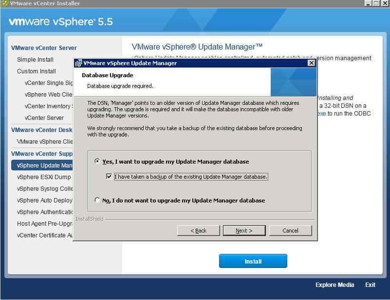 Как обновить Vcenter с 5.1 до 5.5 — часть 3. Обновляем Update Manager Server-10