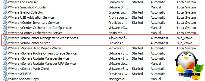 vmware vcenter service restart