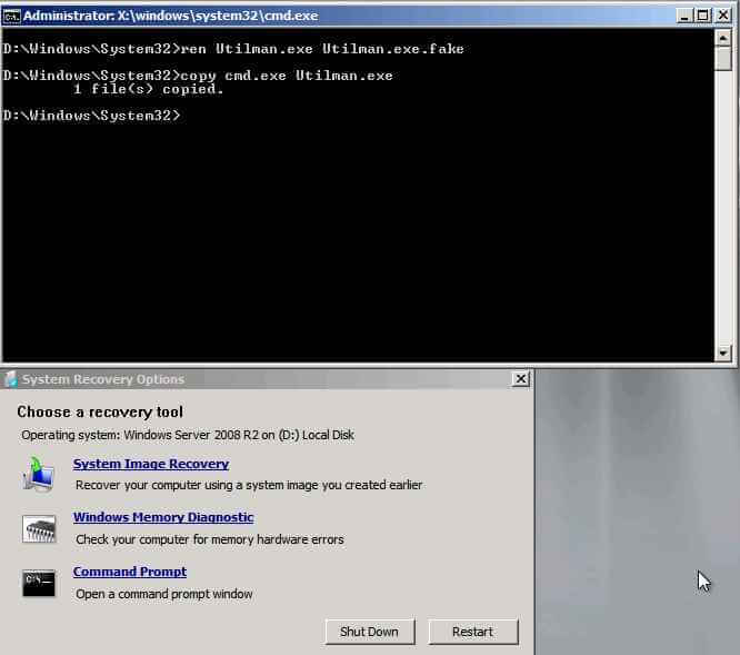 Как сбросить пароль Доменому Администратору в Windows server 2008R2, или про то, как взломать контроллер домена за 5 минут-04