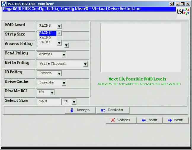 Как создать raid10, raid50, raid60, raid5 на контроллере LSI MegaRAID SAS PCI Express ROMB-12
