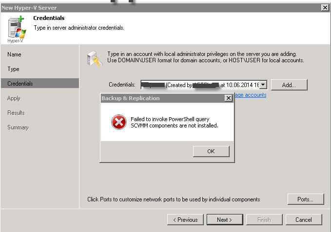 Failed to Invoke PowerShell query SCVMM components are not installed-01