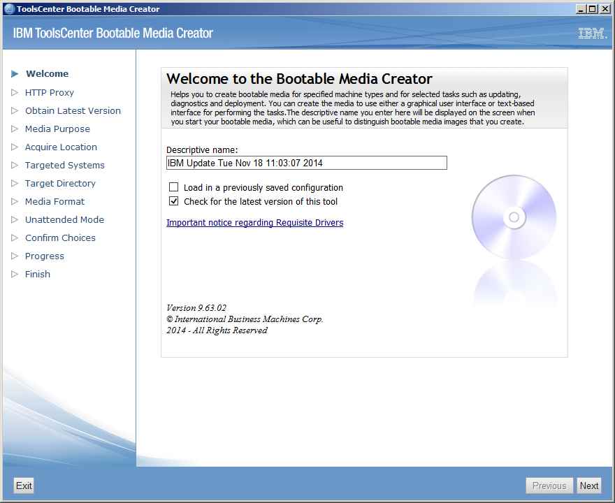 Как обновить все прошивки на IBM сервере с помощью IBM Bootable Media Creator (BoMC)-03