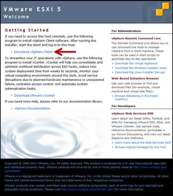 Как отключить веб-сервисы в VMware ESXi (убирание web welcome screen) в целях безопасности