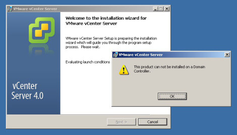 Как установить VMware vCenter на хост с Domain Controller