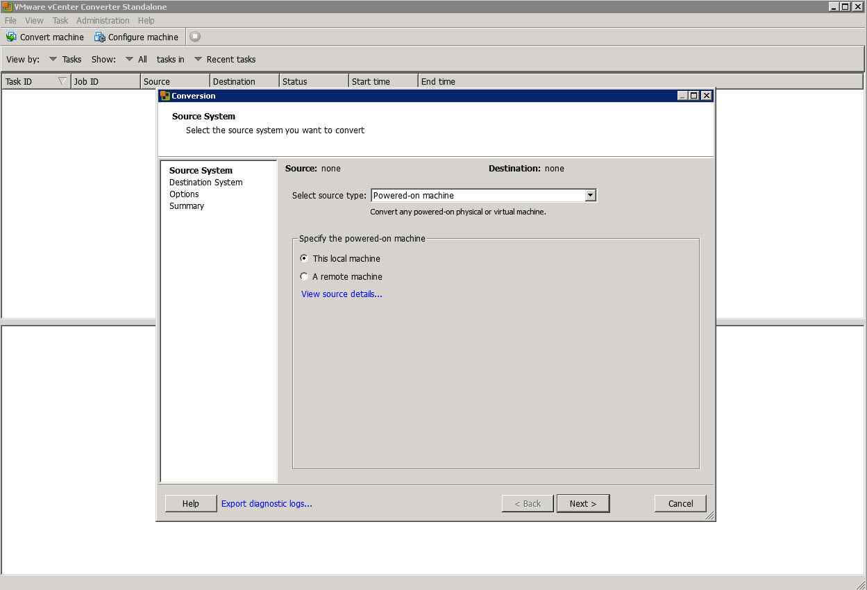 Как виртуализовать физический сервер с помощью VMware vCenter Converter Standalone 5.x.x-02