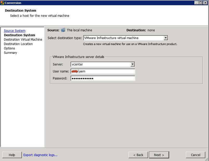 Как виртуализовать физический сервер с помощью VMware vCenter Converter Standalone 5.x.x-03