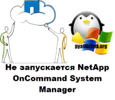 Не запускается NetApp OnCommand System Manager