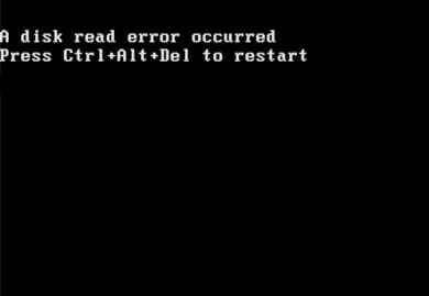 Ошибка А disk read error occurred press ctrl+alt+del to restart-01