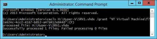 Ошибка VM failed to start. Synthetic SCSI controller в Heper-v-02
