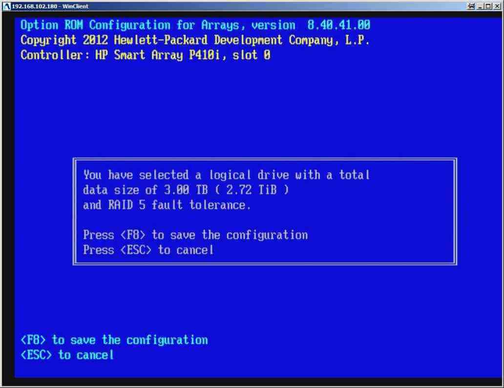 Как настроить RAID 5,10 на контроллере P410i в HP dl380 g7 с помощью встроенной утилиты Option ROM Configuration for Arrays (ORCA)-11