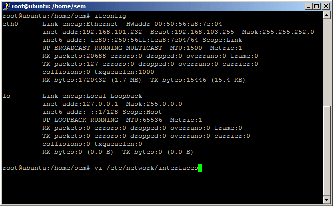 Как настроить статический ip адрес (сеть) в Ubuntu 14.X-01