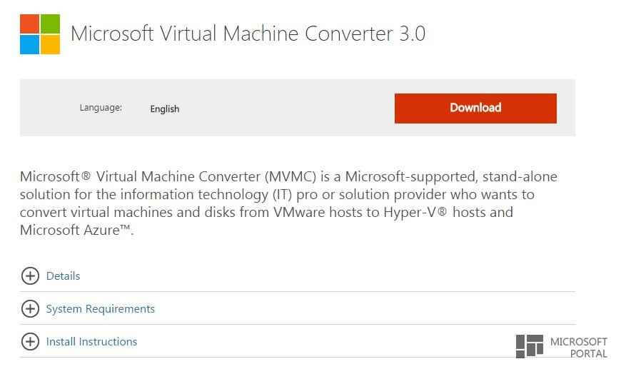 Virtual Machine Converter обновлена до третьей версии
