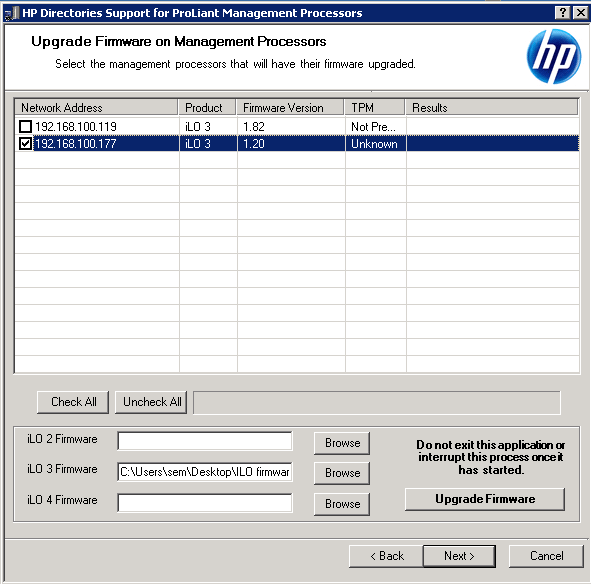 Как обновить прошивку ILO 3 в HP dl380 g7 в ESXI 5.5 через HP Lights-Out Online Configuration Utility-05