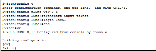 Как включить telnet в Cisco на примере Cisco 2960+48TC-S-02