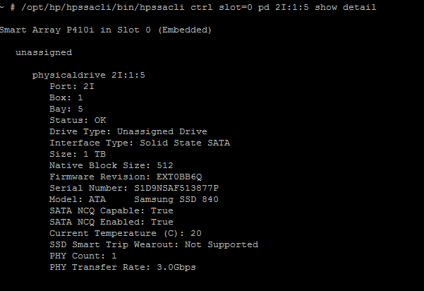 Список команд hpssacli для работы с RAID Smart Array P410i на ESXI 5.5-07