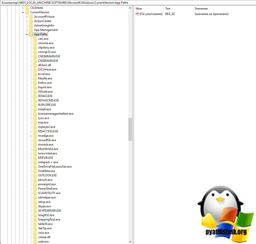 Список команд интерпретатора Windows