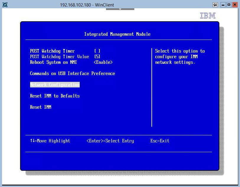 Как настроить Integrated Management Module (IMM) на IBM System x3650 M3-05