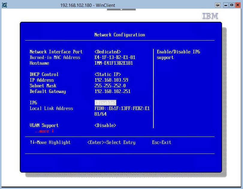 Как настроить Integrated Management Module (IMM) на IBM System x3650 M3-06