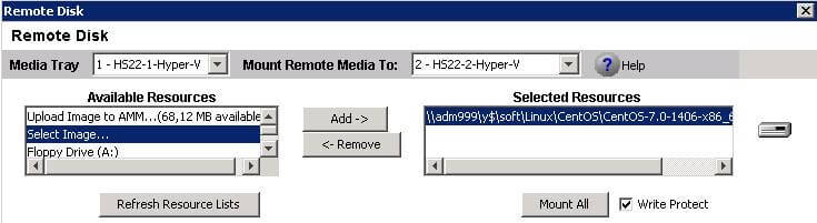 Как примонтировать DVD или ISO в AMM IBM Blade Center-08
