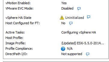 Ошибка vsphere ha agent for this host has an error vsphere ha agent cannot be correctly installed в ESXI 5.5-06