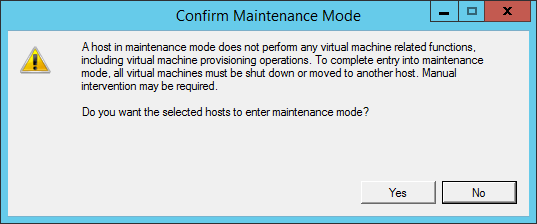 Как перевести хост ESXI 5.5 в режим обслуживания (maintenance mode)2