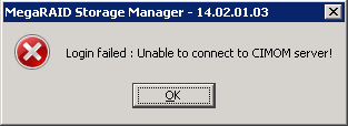 Ошибка unable to connect to cimom server при попытке залогиниться через MSM-01