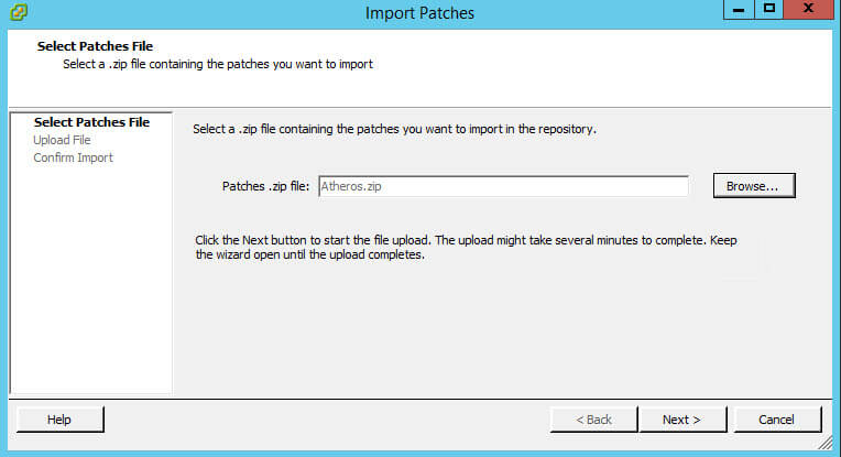 Как импортировать vib драйвер в Update Manager vCenter 5.5-05